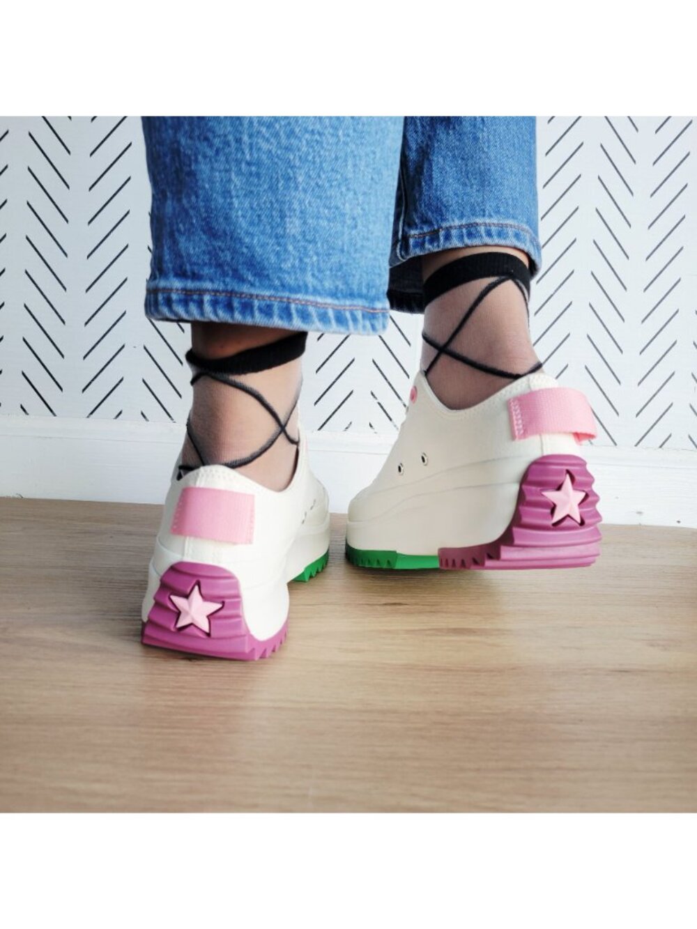 ❤️Converse Run Star Hike Platform Color Pop Sz 8.5 Women's Shoes Sneaker A14271C - Picture 7 of 13